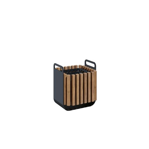 Fioriera in legno - GRIP - A Amop Synergies - in acciaio verniciato / quadrata / contemporanea