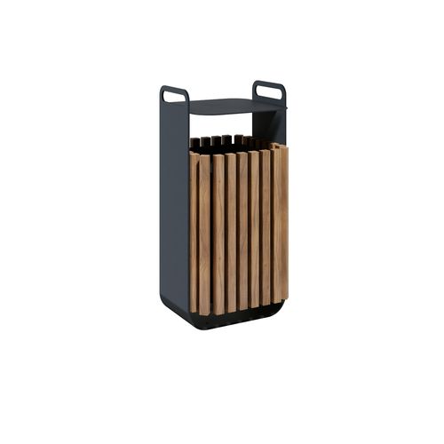 Cestino gettacarte in legno - GRIP 32023 - A Amop Synergies - in acciaio verniciato