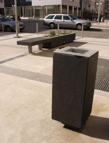 Portarifiuti pubblico - CITIZEN - A Amop Synergies - in acciaio inossidabile / in calcestruzzo / con portacenere integrato
