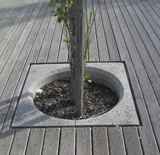 Griglia per alberi quadrata - SOLTAS : DAFOZ 2 - A Amop Synergies - in calcestruzzo