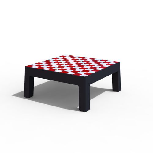 Tavolino basso classico - LUGARCOMUM: CONCRETE COFFE TABLE - A Amop Synergies - in calcestruzzo / quadrato / per edifici pubblici