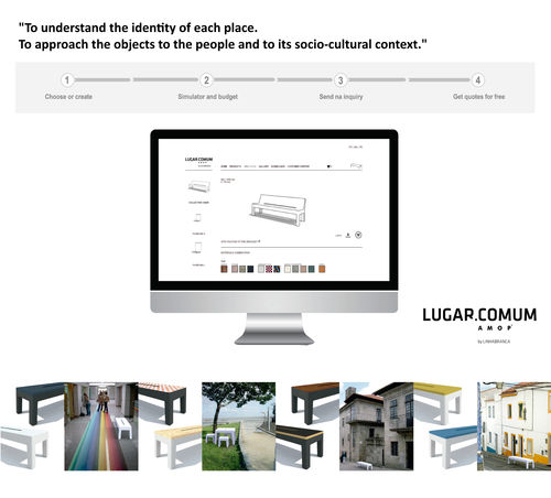 Sgabello contemporaneo - LUGARCOMUM: STEEL STOOL - A Amop Synergies - con supporto in acciaio / per spazio pubblico / da esterno