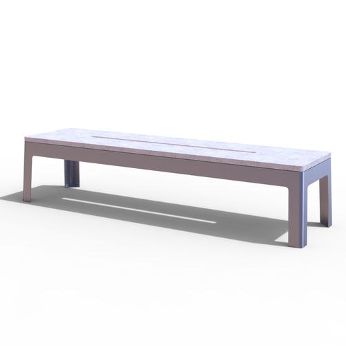 Panca per spazi pubblici contemporanea - LUGARCOMUM: STEEL COLLECTIVE BENCH - A Amop Synergies - in acciaio