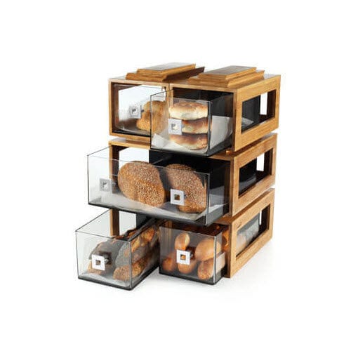 Espositore per pane - BAKERY BUILDING BLOCKS : BD105 - Rosseto Serving Solutions - da bancone / in bambù / per pasticceria