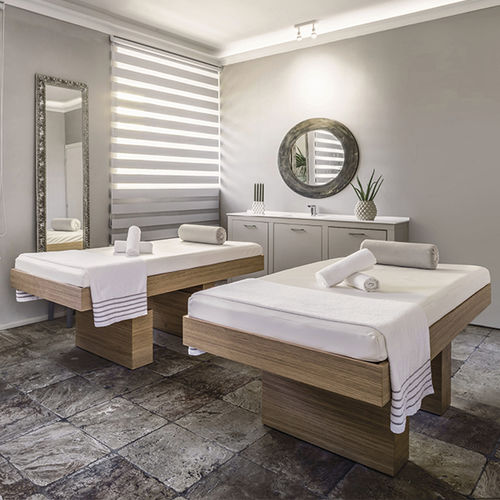 Lettino per massaggi su misura - AKTICE SPA - AKT GROUP - elettrico / in legno / in ecopelle