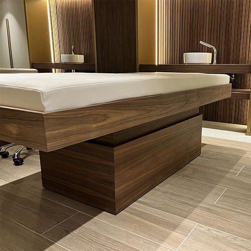 Lettino per massaggi su misura - NATURA - AKT GROUP - elettrico / in legno / in ecopelle