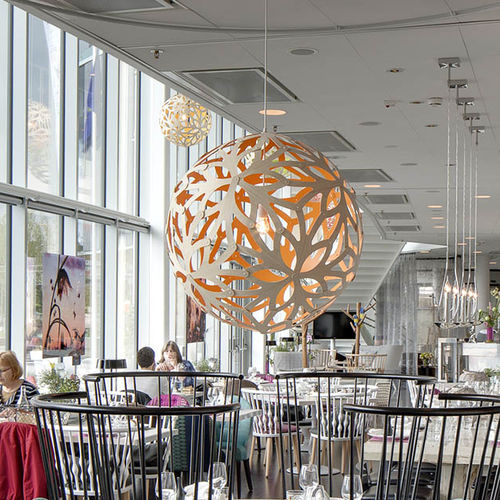 Lampada a sospensione - FLORAL - David Trubridge Design - in bambù / in legno compensato / design originale