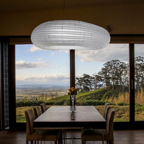 Lampada a sospensione - CLOUD - David Trubridge Design - in acciaio inossidabile / in policarbonato / design originale