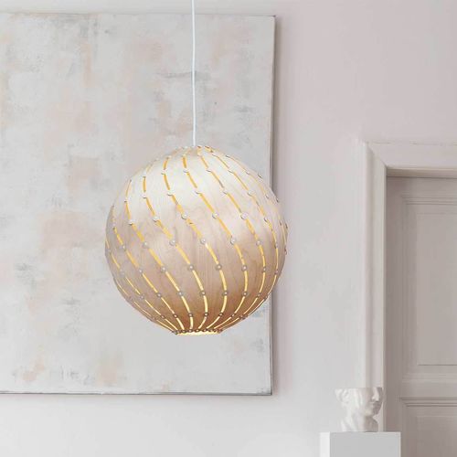 Lampada a sospensione - EBB FAMILY - David Trubridge Design - in betulla / in legno compensato / contemporanea