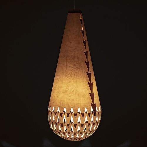 Lampada a sospensione - BASKET OF LIGHT - David Trubridge Design - in betulla / in legno compensato / contemporanea