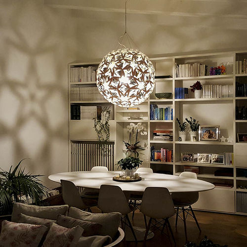 Lampada a sospensione - MĀNUKA - David Trubridge Design - in bambù / in legno compensato / in policarbonato