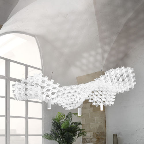 Lampadario design originale - NUVEM  - Slamp - in acciaio / in Opalflex® / in Lentiflex®