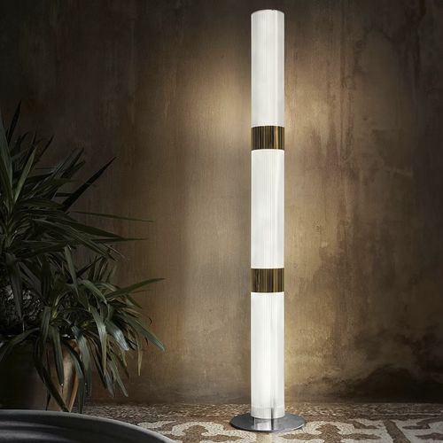 Lampada da terra - LA LOLLO - Slamp - in metallo / in Lentiflex® / in Cristalflex®