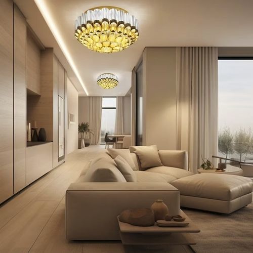 Plafoniera contemporanea - ODEON - Slamp - circolare / Goldflex® / in Lentiflex®