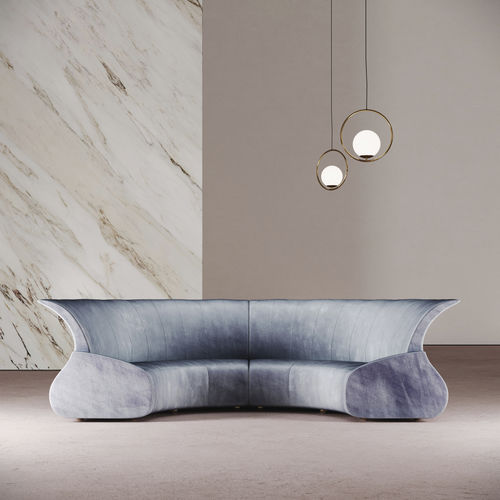 Divano a semicerchio - ECLIPSE - DESFORMA - contemporaneo / in tessuto / in pelle