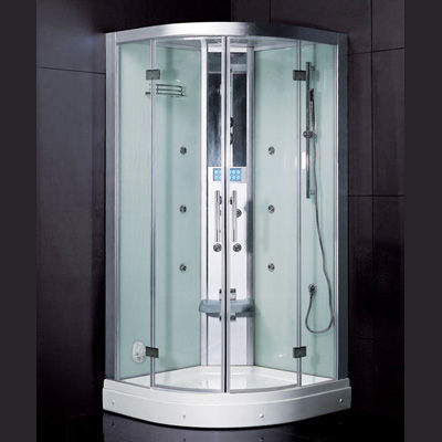 Box doccia a vapore - ARIEL DZ934F3 - Interstate Design Industries - in vetro / con porta scorrevole / circolare