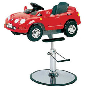 Poltrona da parrucchiere in plastica - HAPPY CAR  - Interstate Design Industries - con pompa idraulica / contract / con base centrale
