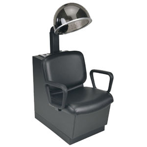 Poltrona da parrucchiere in pelle - D222  - Interstate Design Industries - con casco per asciugatura / contract