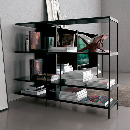 Libreria modulare - XY - extendo - contemporanea / in rovere / in vetro