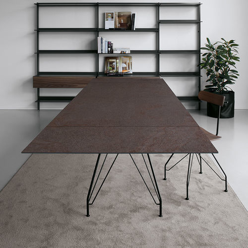 Tavolo contemporaneo - T11 - extendo - in frassino / in HPL / in ceramica