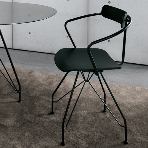 Sedia contemporanea - ECH4 - extendo - da interno / in tessuto / in rovere
