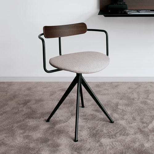 Sedia contemporanea - ECH6 - extendo - da interno / in tessuto / in rovere