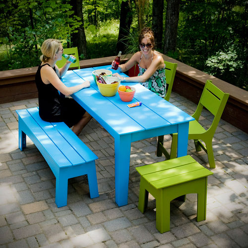 Tavolo da pranzo contemporaneo - ALFRESCO  - Loll Designs - in polietilene ad alta densità HDPE / rettangolare / rotondo