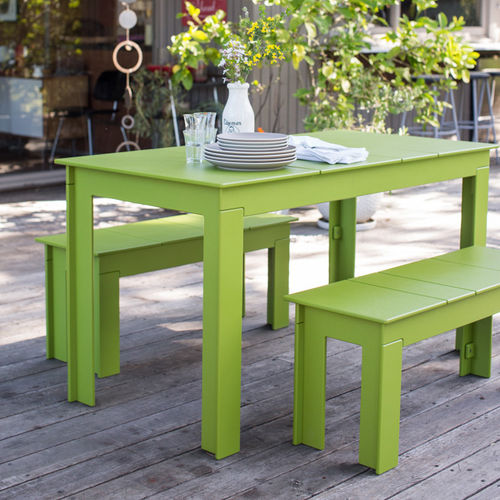 Tavolo da picnic contemporaneo - LOLLYGAGGER - Loll Designs - in polietilene ad alta densità HDPE / rettangolare / 100% riciclabile
