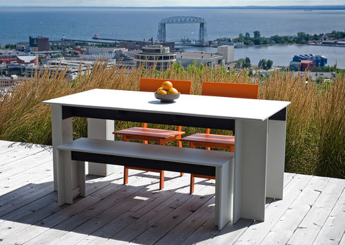 Tavolo da picnic contemporaneo - HALL - Loll Designs - in polietilene / rettangolare / 100% riciclabile