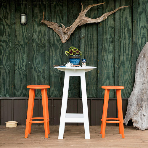 Tavolo alto contemporaneo - FRESH AIR BAR TABLE - Loll Designs - in polietilene ad alta densità HDPE / rotondo / 100% riciclabile