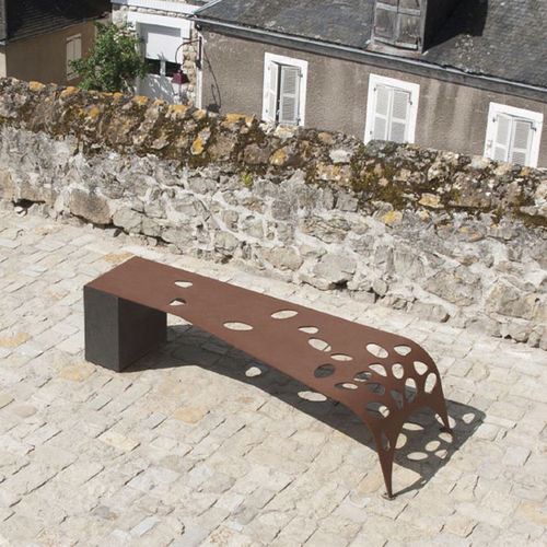 Panca da giardino contemporanea - GREEN PALACIO - CYRIA | Mobilier Urbain - in acciaio / in acciaio termolaccato / senza schienale