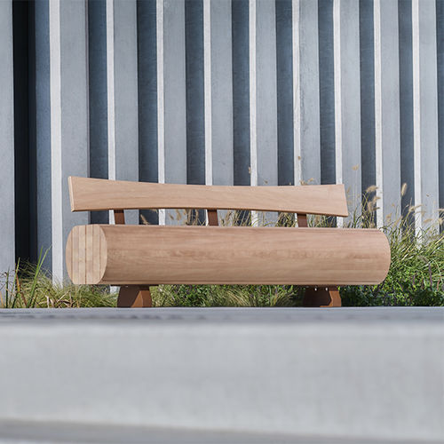 Panca da giardino contemporanea - MIGRATION - CYRIA | Mobilier Urbain - in legno / con schienale / senza braccioli