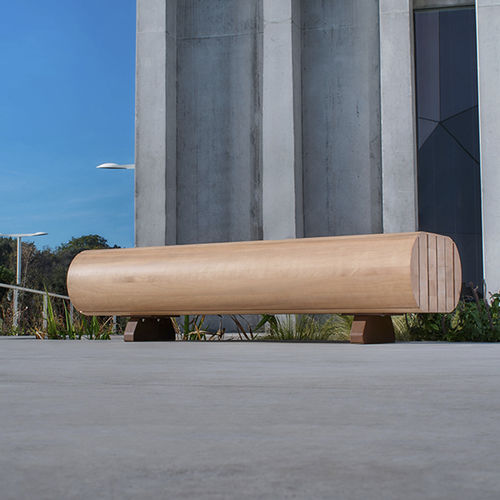 Panca da giardino contemporanea - MIGRATION - CYRIA | Mobilier Urbain - in legno / in acciaio termolaccato / senza schienale