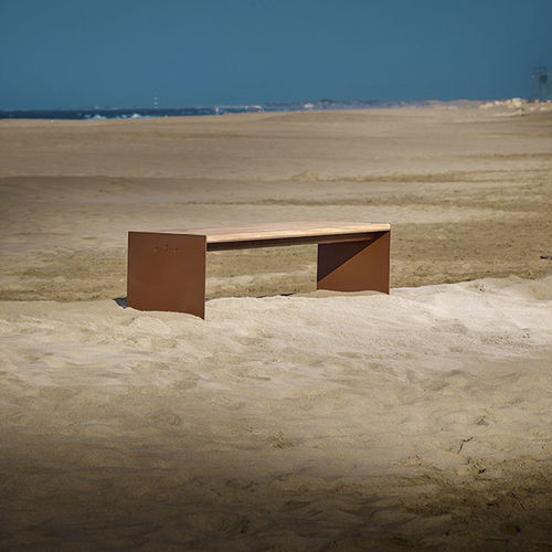 Panca da giardino contemporanea - ABSOLUT - CYRIA | Mobilier Urbain - in legno / in acciaio / in acciaio termolaccato
