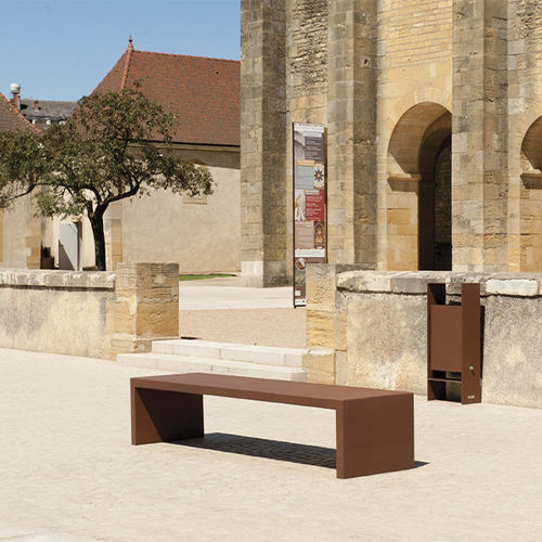 Panca da giardino contemporanea - EUDALD - CYRIA | Mobilier Urbain - in acciaio / in acciaio termolaccato / in metallo verniciato