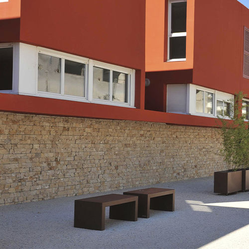 Panca da giardino contemporanea - EUDALD - CYRIA | Mobilier Urbain - in acciaio / in acciaio galvanizzato / in acciaio inossidabile