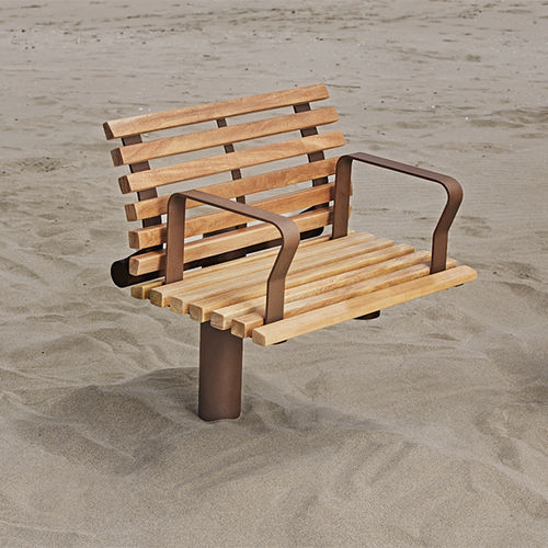Poltrona urbana contemporanea - FUNGI - CYRIA | Mobilier Urbain - in legno / in acciaio / colore personalizzabile