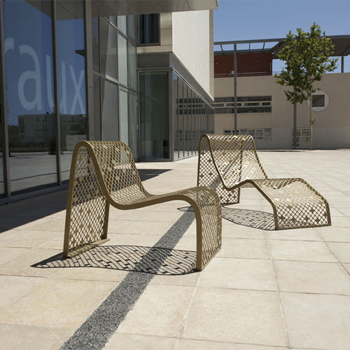 Sedia da giardino contemporanea - ELINIUM - CYRIA | Mobilier Urbain - da esterno / in acciaio / in ferro