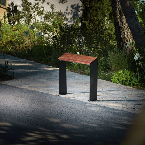 Panca per spazi pubblici contemporanea - PYSA - CYRIA | Mobilier Urbain - in legno / in acciaio / in acciaio termolaccato