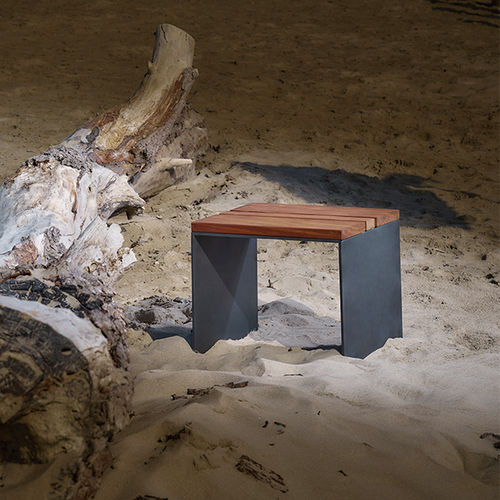 Sgabello contemporaneo - PYSA - CYRIA | Mobilier Urbain - in legno / con supporto in acciaio / con supporto in acciaio galvanizzato