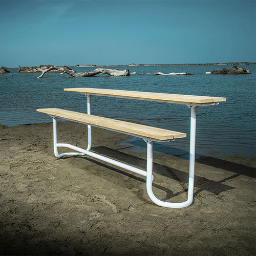 Tavolo da picnic contemporaneo - ARE - CYRIA | Mobilier Urbain - in legno / con supporto in acciaio / con supporto in acciaio inossidabile