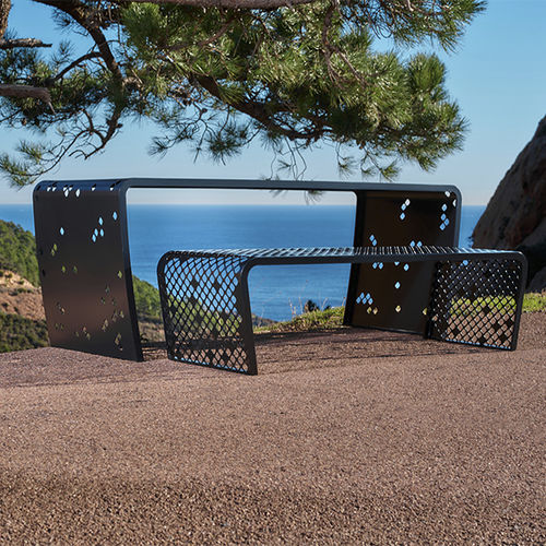 Tavolo da picnic contemporaneo - ELINIUM - CYRIA | Mobilier Urbain - in metallo verniciato / in acciaio / in acciaio termolaccato