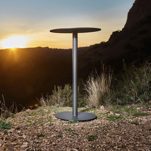 Tavolo contemporaneo - MINA - CYRIA | Mobilier Urbain - in legno / con supporto in acciaio / con supporto in acciaio inossidabile