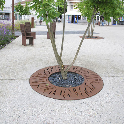 Griglia per alberi rotonda - ORGANIK - CYRIA | Mobilier Urbain - in acciaio galvanizzato / in acciaio / in acciaio COR-TEN®