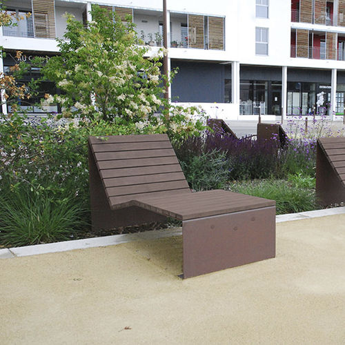 Sdraio contemporaneo - ABSOLUT - CYRIA | Mobilier Urbain - in legno / in acciaio / da esterno