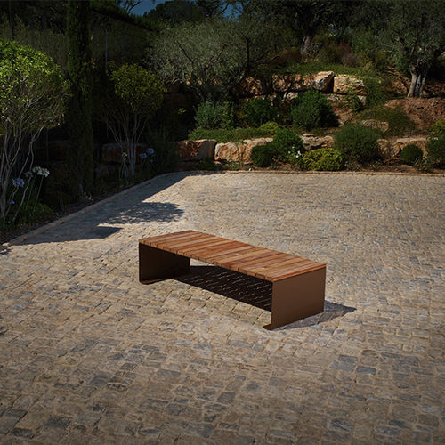 Chaise longue contemporanea - ABSOLUT CARPET - CYRIA | Mobilier Urbain - in legno / in acciaio / in acciaio inossidabile