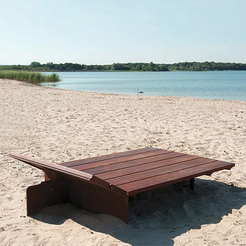 Chaise longue contemporanea - MONSIEUR - CYRIA | Mobilier Urbain - in legno / in acciaio / in acciaio inossidabile