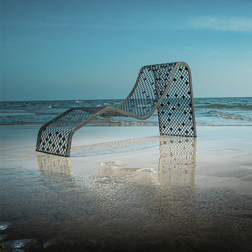 Lettino prendisole design originale - ELINIUM - CYRIA | Mobilier Urbain - in acciaio termolaccato / in metallo / da spiaggia