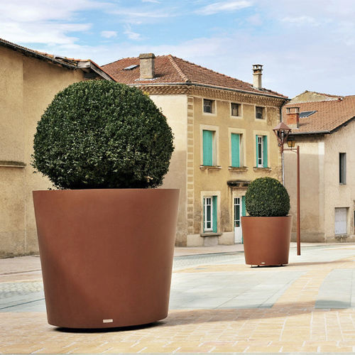 Grande fioriera in acciaio galvanizzato - GLAM 3 - CYRIA | Mobilier Urbain - in acciaio COR-TEN® / in acciaio termolaccato / rotonda