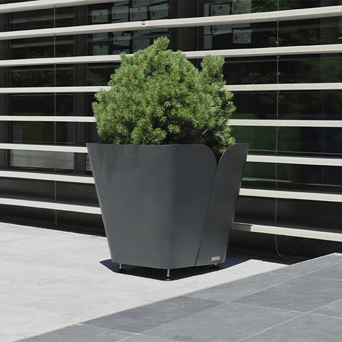 Fioriera in acciaio COR-TEN® - ADDICTED 1 - CYRIA | Mobilier Urbain - in acciaio termolaccato / quadrata / ad alta resistenza